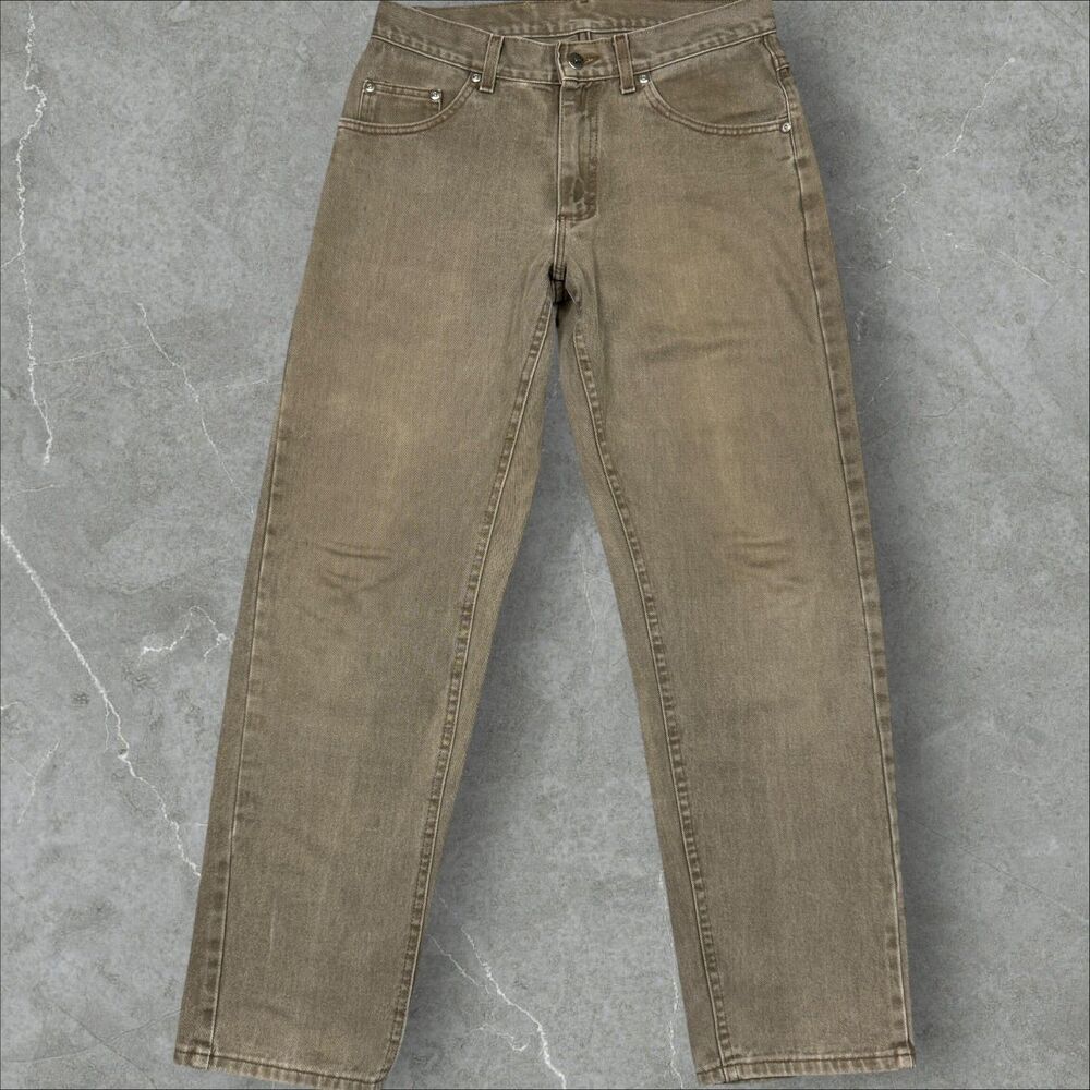 Vintage 90s Lee Riders Baggy Grey Denim Skater Surf Jeans 31x32 - (Actual 31x30)